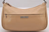 Authentic GUCCI Vintage Bamboo Shoulder Hand Bag Leather 0013865 Beige 0847I