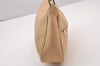 Authentic GUCCI Vintage Bamboo Shoulder Hand Bag Leather 0013865 Beige 0847I
