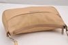 Authentic GUCCI Vintage Bamboo Shoulder Hand Bag Leather 0013865 Beige 0847I