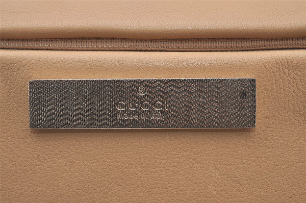 Authentic GUCCI Vintage Bamboo Shoulder Hand Bag Leather 0013865 Beige 0847I