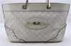 Authentic GUCCI Guccissima GG Leather Shoulder Tote Bag 145993 White 0848D