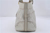 Authentic GUCCI Guccissima GG Leather Shoulder Tote Bag 145993 White 0848D