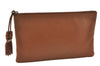 Authentic GUCCI Bamboo Clutch Hand Bag Purse Leather 376858 Brown 0848I