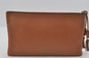 Authentic GUCCI Bamboo Clutch Hand Bag Purse Leather 376858 Brown 0848I