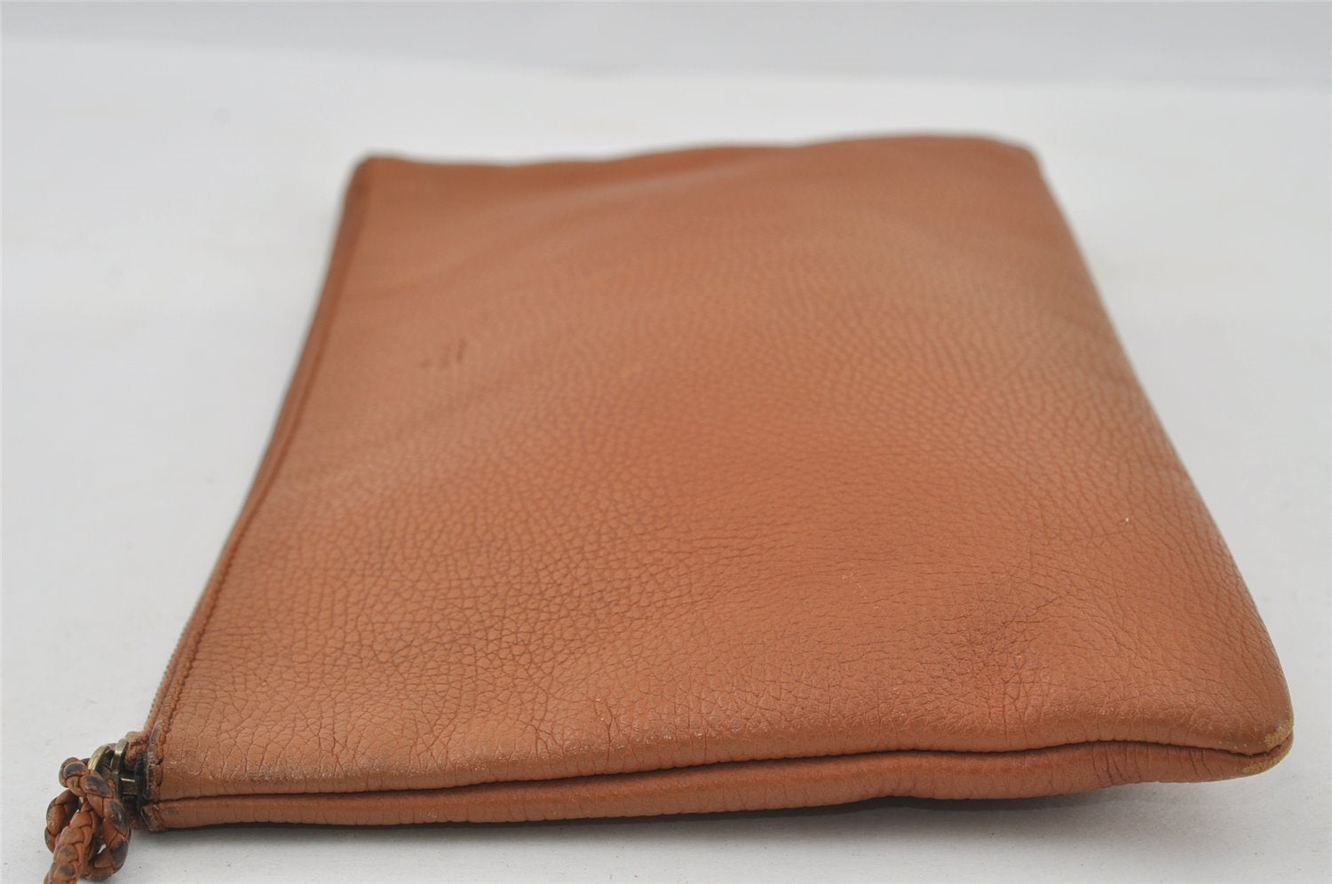 Authentic GUCCI Bamboo Clutch Hand Bag Purse Leather 376858 Brown 0848I