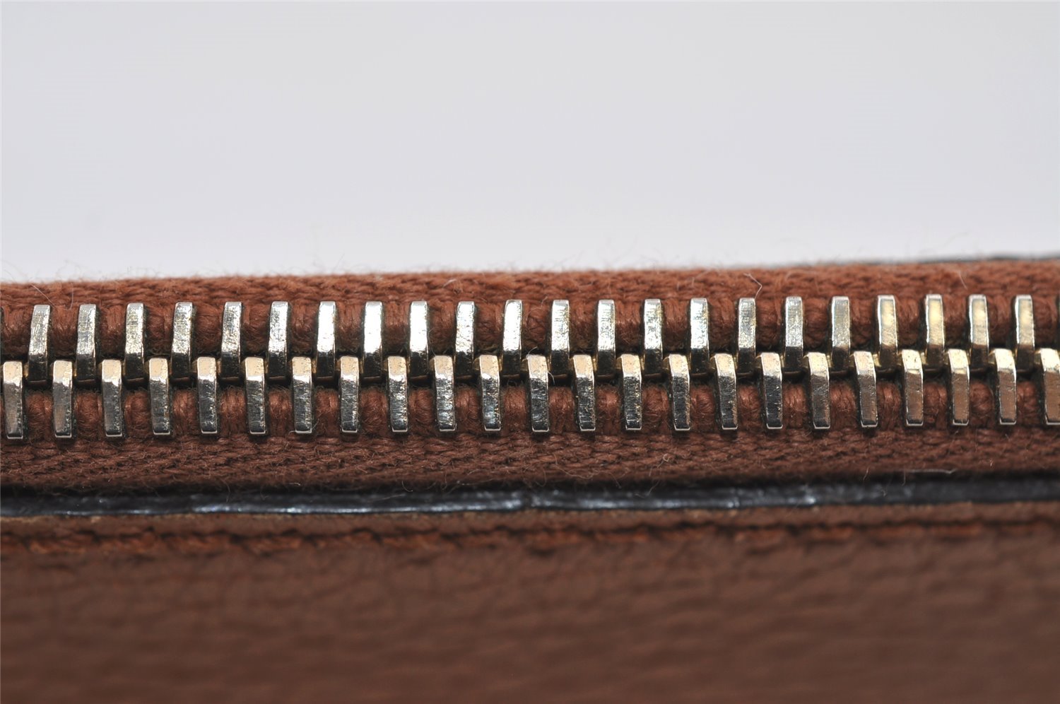 Authentic GUCCI Bamboo Clutch Hand Bag Purse Leather 376858 Brown 0848I