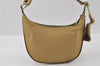 Authentic GUCCI Sherry Line Shoulder Bag Nylon Leather 0014186 Gold 0849I