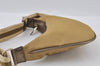 Authentic GUCCI Sherry Line Shoulder Bag Nylon Leather 0014186 Gold 0849I