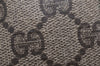 Authentic GUCCI Web Sherry Line Clutch Hand Bag Purse GG PVC Leather Brown 0850I