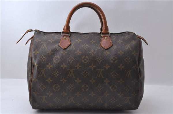 Authentic Louis Vuitton Monogram Speedy 30 Hand Bag M41526 LV 0854D