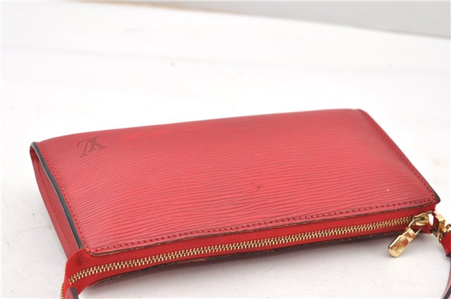 Authentic Louis Vuitton Epi Pochette Accessoires Pouch M5298M Red LV 0854G