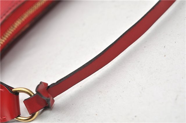 Authentic Louis Vuitton Epi Pochette Accessoires Pouch M5298M Red LV 0854G