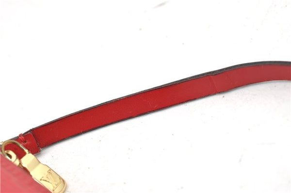 Authentic Louis Vuitton Epi Pochette Accessoires Pouch M5298M Red LV 0854G