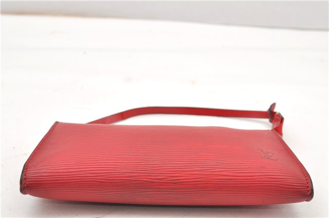 Authentic Louis Vuitton Epi Pochette Accessoires Pouch M5298M Red LV 0854G