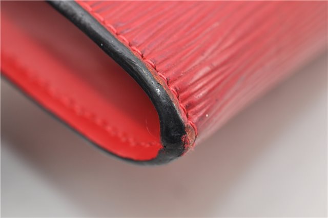 Authentic Louis Vuitton Epi Pochette Accessoires Pouch M5298M Red LV 0854G