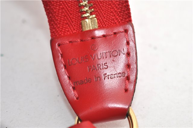 Authentic Louis Vuitton Epi Pochette Accessoires Pouch M5298M Red LV 0854G
