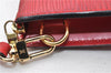Authentic Louis Vuitton Epi Pochette Accessoires Pouch M5298M Red LV 0854G
