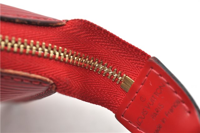 Authentic Louis Vuitton Epi Pochette Accessoires Pouch M5298M Red LV 0854G