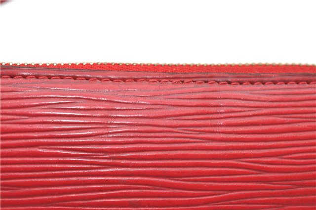 Authentic Louis Vuitton Epi Pochette Accessoires Pouch M5298M Red LV 0854G