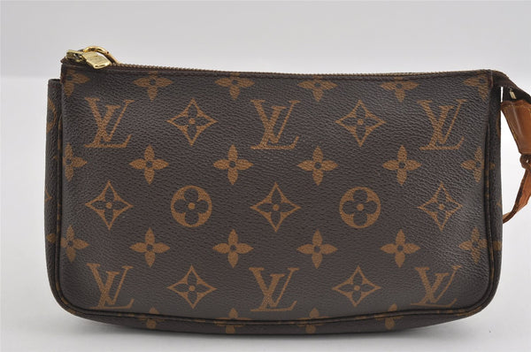 Authentic Louis Vuitton Monogram Pochette Accessoires Pouch M51980 LV 0854I