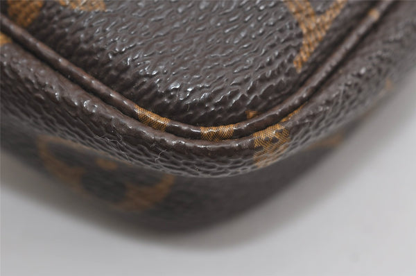 Authentic Louis Vuitton Monogram Pochette Accessoires Pouch M51980 LV 0854I