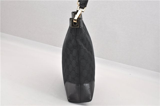 Authentic GUCCI Shoulder Bag GG Canvas Leather 0014231 Black 0855G