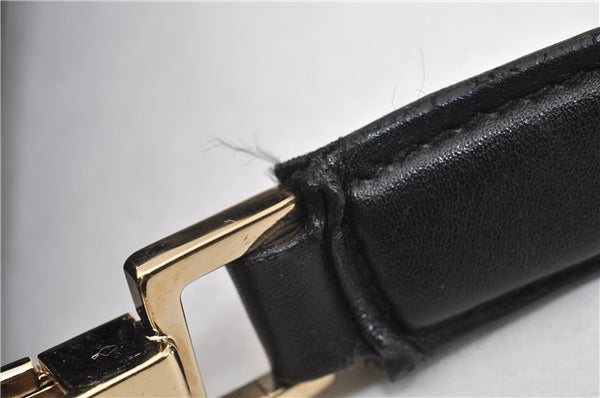 Authentic GUCCI Shoulder Bag GG Canvas Leather 0014231 Black 0855G