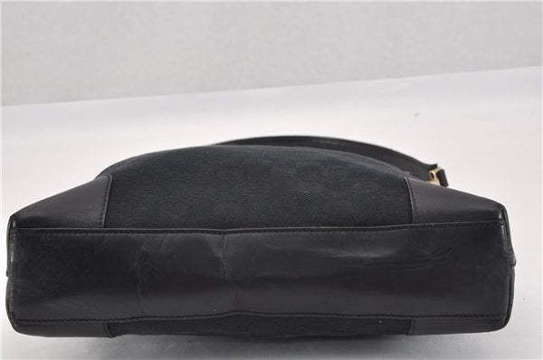 Authentic GUCCI Shoulder Bag GG Canvas Leather 0014231 Black 0855G