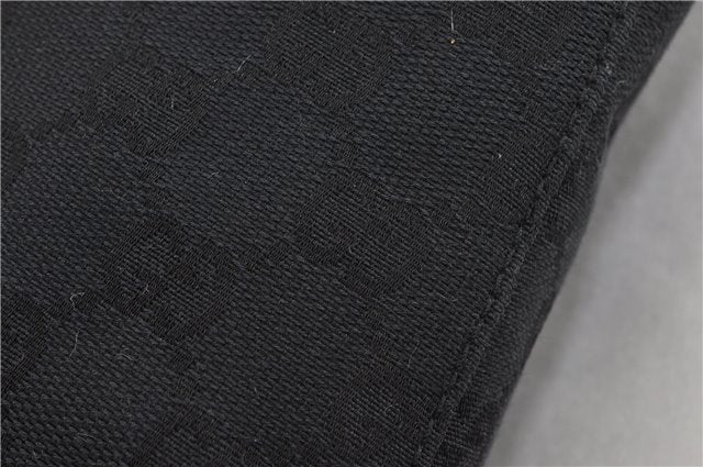 Authentic GUCCI Shoulder Bag GG Canvas Leather 0014231 Black 0855G