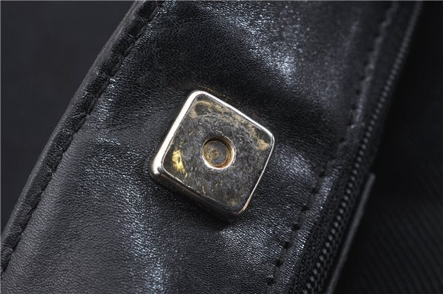 Authentic GUCCI Shoulder Bag GG Canvas Leather 0014231 Black 0855G