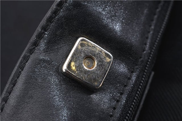 Authentic GUCCI Shoulder Bag GG Canvas Leather 0014231 Black 0855G