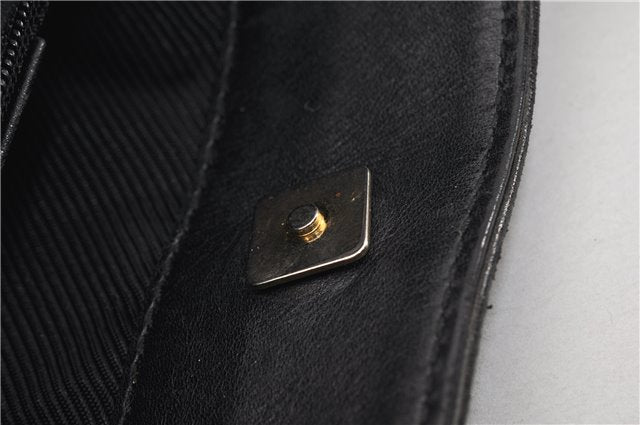 Authentic GUCCI Shoulder Bag GG Canvas Leather 0014231 Black 0855G