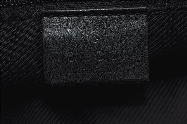 Authentic GUCCI Shoulder Bag GG Canvas Leather 0014231 Black 0855G