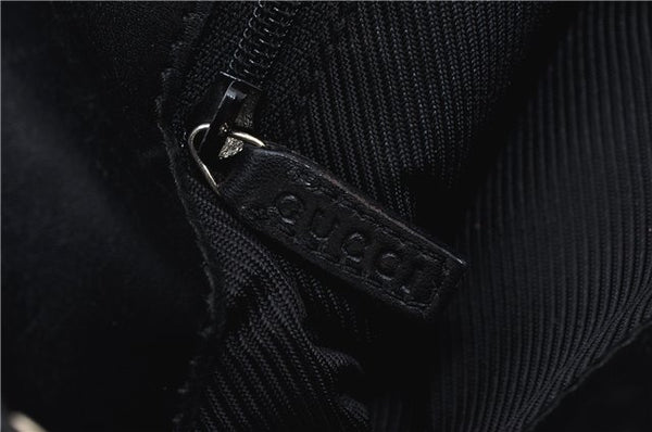 Authentic GUCCI Shoulder Bag GG Canvas Leather 0014231 Black 0855G