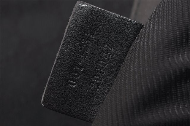 Authentic GUCCI Shoulder Bag GG Canvas Leather 0014231 Black 0855G