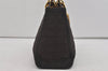 Authentic Christian Dior Lady Dior Canvas Cannage Hand Bag Brown CD Junk 0855I
