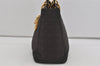 Authentic Christian Dior Lady Dior Canvas Cannage Hand Bag Brown CD Junk 0855I