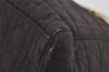 Authentic Christian Dior Lady Dior Canvas Cannage Hand Bag Brown CD Junk 0855I