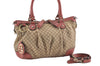 Authentic GUCCI Diamante Sukey 2Way Tote Bag Canvas Leather 247902 Brown 0856G