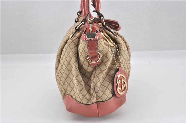 Authentic GUCCI Diamante Sukey 2Way Tote Bag Canvas Leather 247902 Brown 0856G
