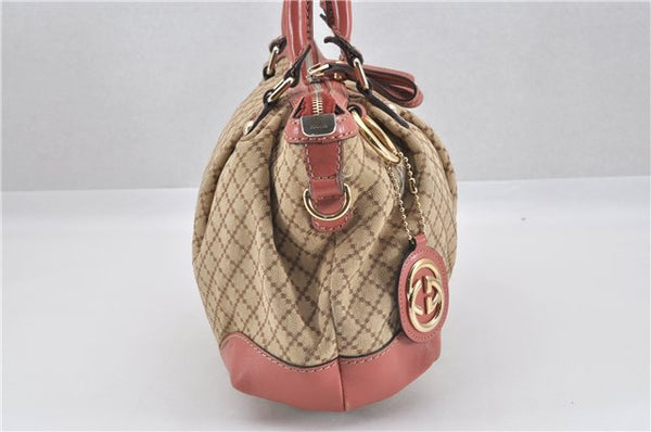 Authentic GUCCI Diamante Sukey 2Way Tote Bag Canvas Leather 247902 Brown 0856G
