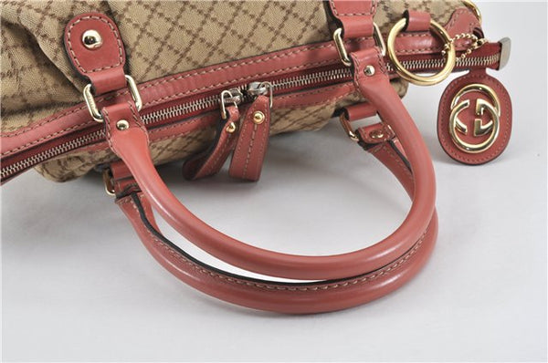 Authentic GUCCI Diamante Sukey 2Way Tote Bag Canvas Leather 247902 Brown 0856G