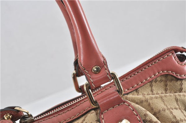 Authentic GUCCI Diamante Sukey 2Way Tote Bag Canvas Leather 247902 Brown 0856G