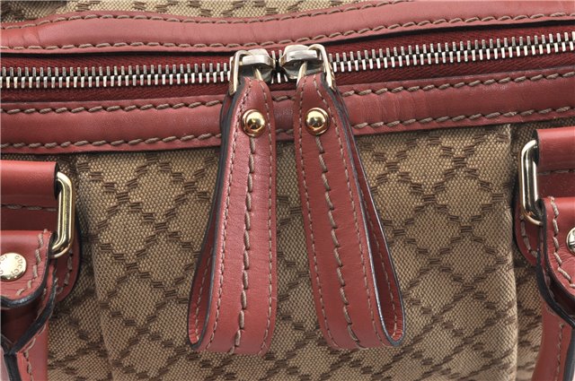 Authentic GUCCI Diamante Sukey 2Way Tote Bag Canvas Leather 247902 Brown 0856G