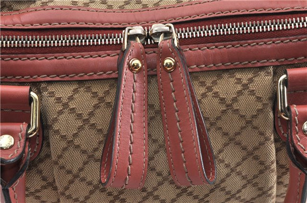 Authentic GUCCI Diamante Sukey 2Way Tote Bag Canvas Leather 247902 Brown 0856G