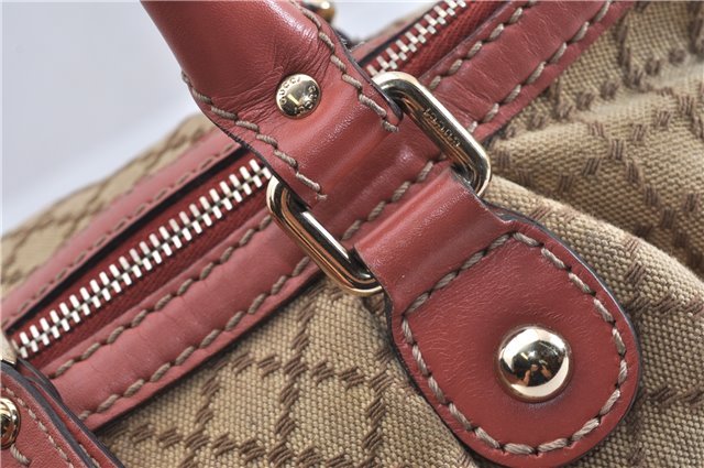 Authentic GUCCI Diamante Sukey 2Way Tote Bag Canvas Leather 247902 Brown 0856G