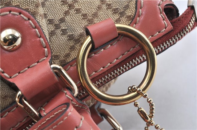 Authentic GUCCI Diamante Sukey 2Way Tote Bag Canvas Leather 247902 Brown 0856G