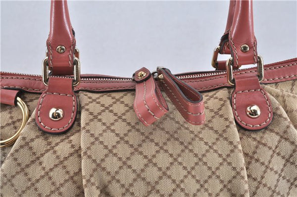 Authentic GUCCI Diamante Sukey 2Way Tote Bag Canvas Leather 247902 Brown 0856G