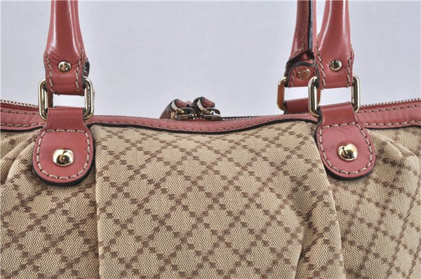 Authentic GUCCI Diamante Sukey 2Way Tote Bag Canvas Leather 247902 Brown 0856G