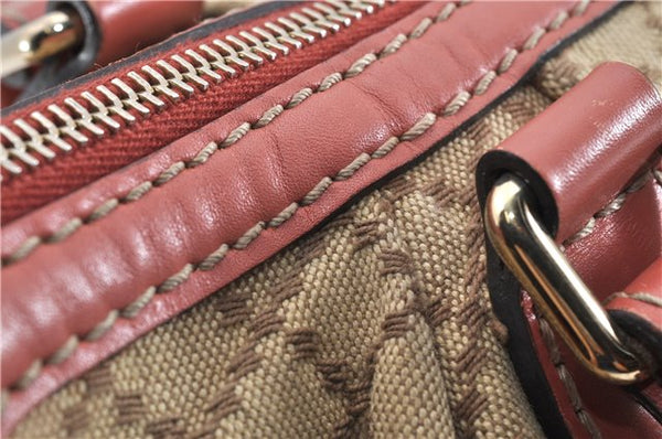 Authentic GUCCI Diamante Sukey 2Way Tote Bag Canvas Leather 247902 Brown 0856G